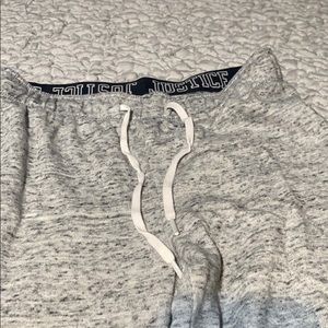 Justice girls silver sweats